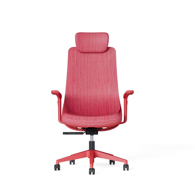 Mejore su espacio de trabajo con la espalda alta silla de oficina ejecutiva de malla roja con soporte lumbar