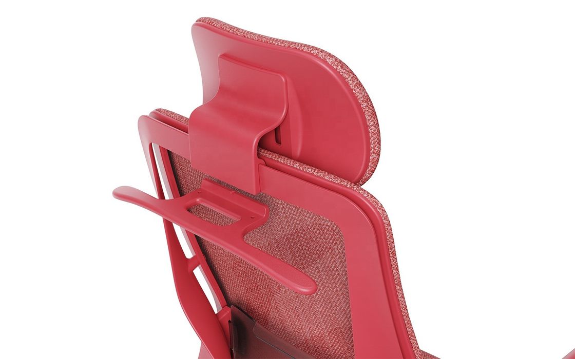 Mejore su espacio de trabajo con la espalda alta silla de oficina ejecutiva de malla roja con soporte lumbar
