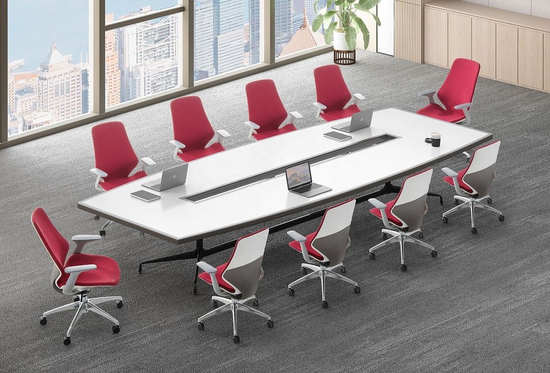 Luxo silla de oficina de marco blanco jefe cómodo reclinado silla giratoria para ejecutivos