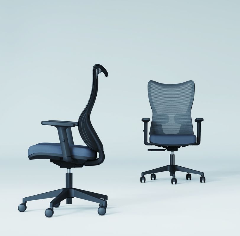 Muebles de oficina de lujo Soporte lumbar de espalda Ejecutivo ergonómico Escritorio giratorio de computadora sillas de espalda media