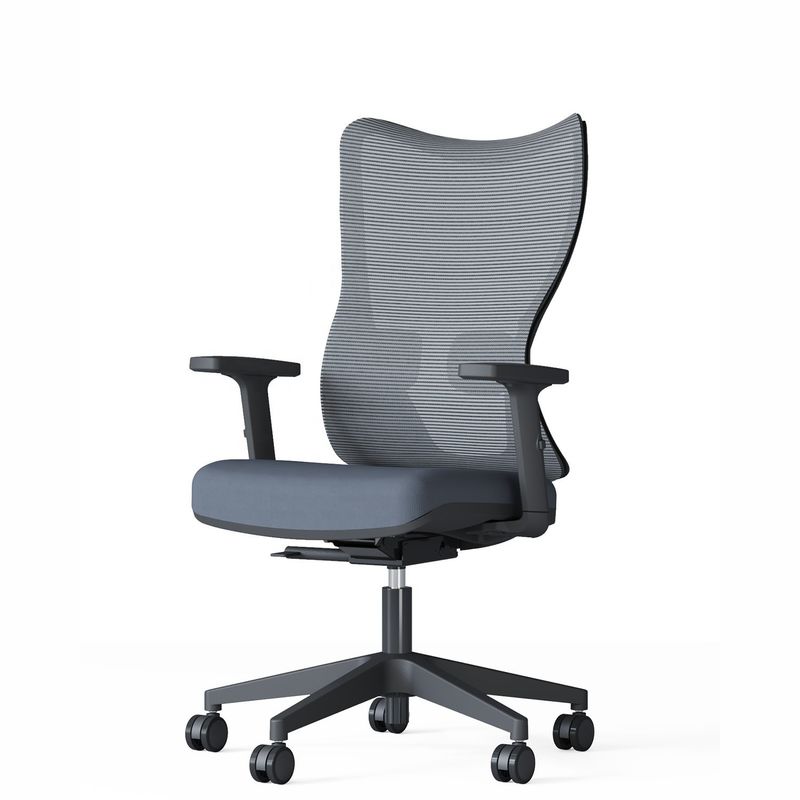 Silla de oficina giratoria ajustable con reposabrazos para sala de conferencias del personal Diseño de malla de espalda media