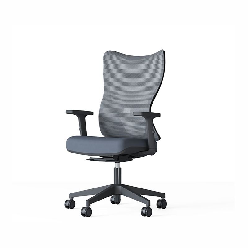 Silla de oficina giratoria ajustable con reposabrazos para sala de conferencias del personal Diseño de malla de espalda media
