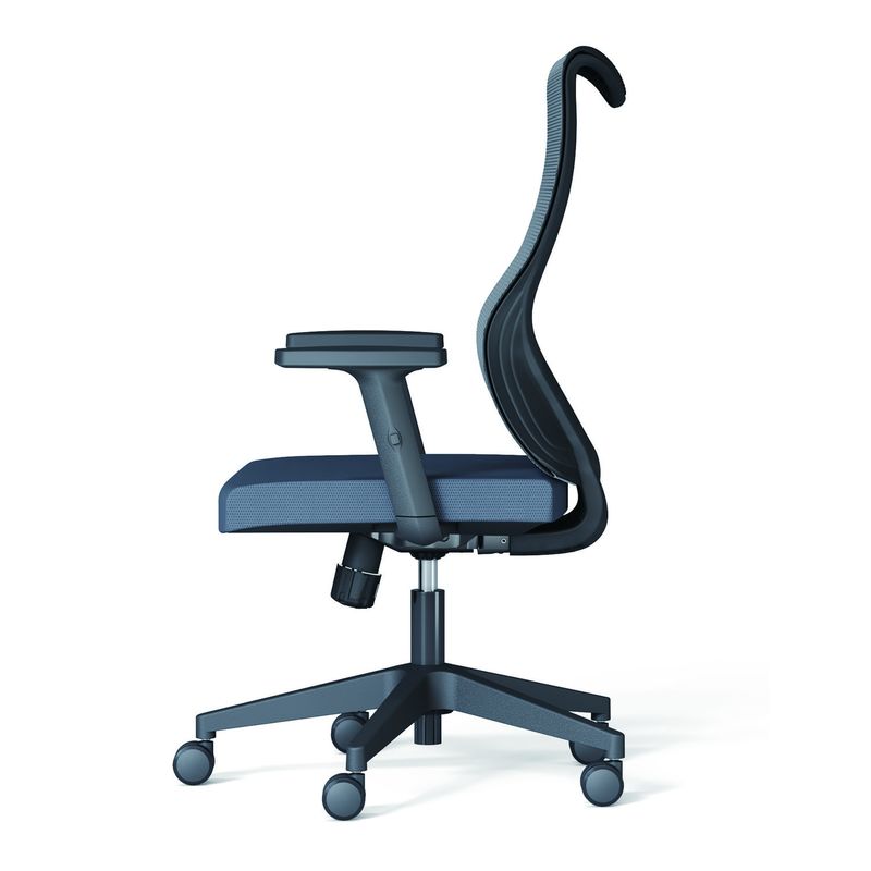 Silla de oficina giratoria ajustable con reposabrazos para sala de conferencias del personal Diseño de malla de espalda media