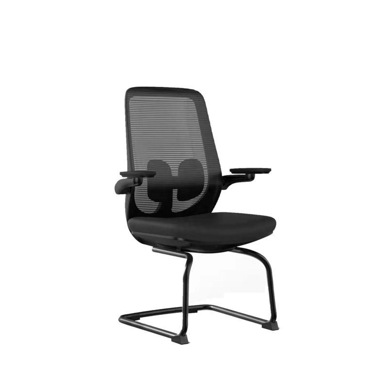 Manténgase fresco y cómodo con Y-SEATER Mid-back Mesh Silla de conferencias de oficina 2D brazo