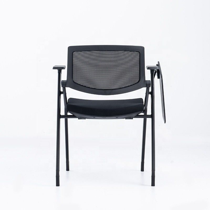 Silla de entrenamiento de malla de oficina de acero inoxidable con almohadilla de escritura para el rendimiento escolar