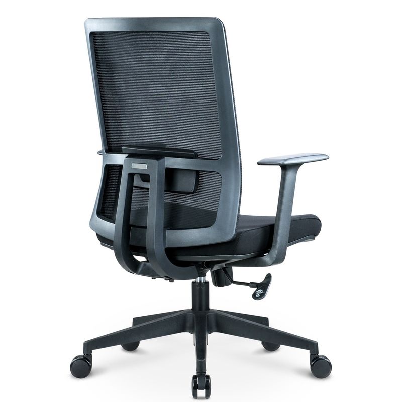 Lámina lumbar de lujo ajustable soporte ergonómico ejecutivo escritorio de computadora giratorio de media espalda sillas de oficina muebles