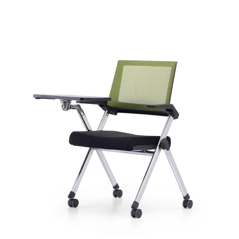 Silla de entrenamiento de malla de oficina plegable con escritorio y tableta para una función completa