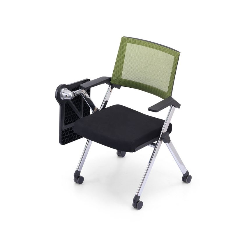 Silla de entrenamiento de malla de oficina plegable con escritorio y tableta para una función completa