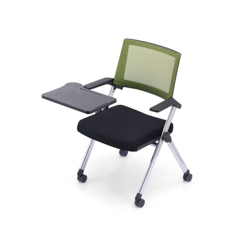 Silla de entrenamiento de malla de oficina plegable con escritorio y tableta para una función completa