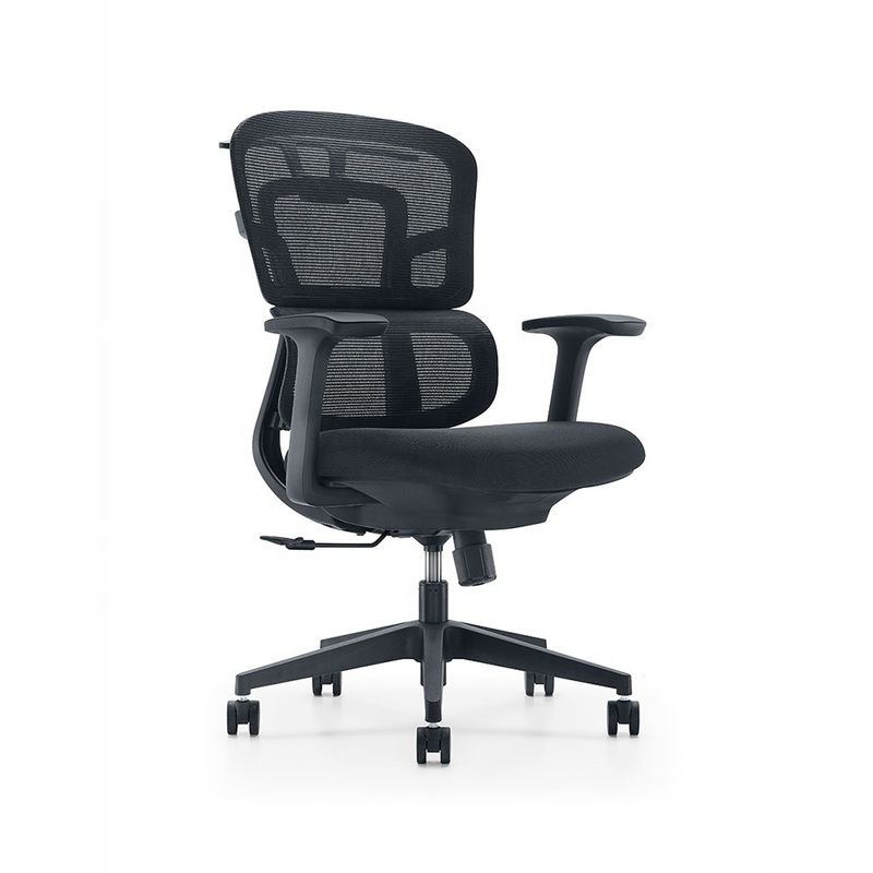 Silla de oficina ergonómica de espalda doble ajustable con espalda media de malla para muebles de oficina modernos