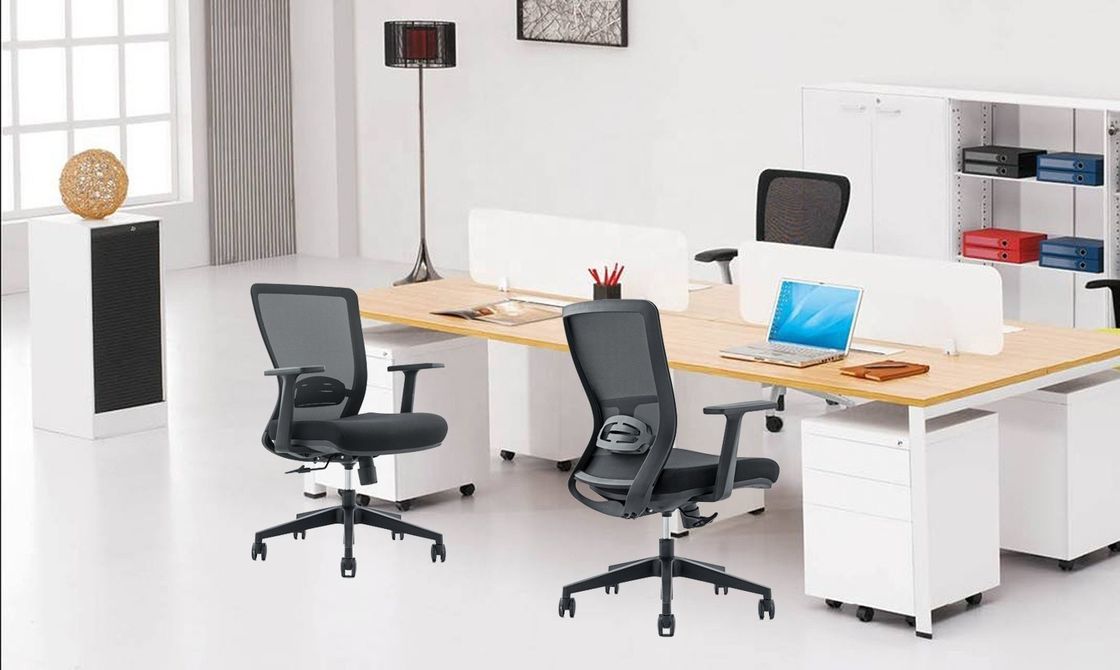 Silla de oficina de malla media de diseño moderno ergonómico para Cadeira de Almoco comercial