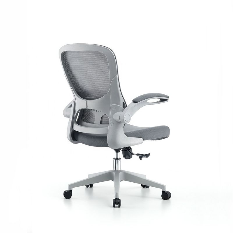 Silla de oficina ergonómica de espuma ejecutiva giratoria ajustable de malla gris para el hogar/hotel/escuela