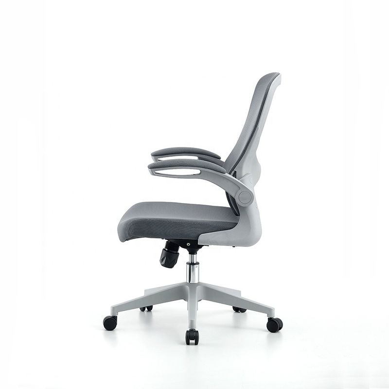 Silla de oficina ergonómica de espuma ejecutiva giratoria ajustable de malla gris para el hogar/hotel/escuela