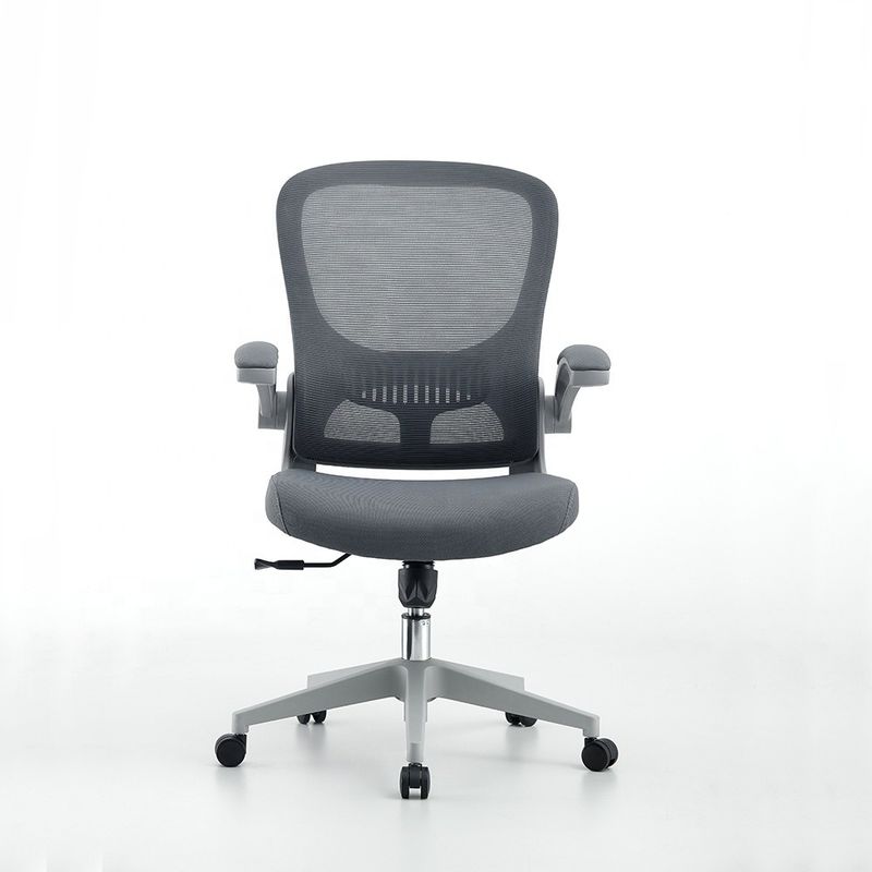 Silla de oficina ergonómica de espuma ejecutiva giratoria ajustable de malla gris para el hogar/hotel/escuela