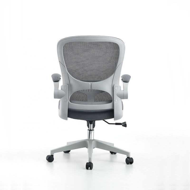 Silla de oficina ergonómica de espuma ejecutiva giratoria ajustable de malla gris para el hogar/hotel/escuela