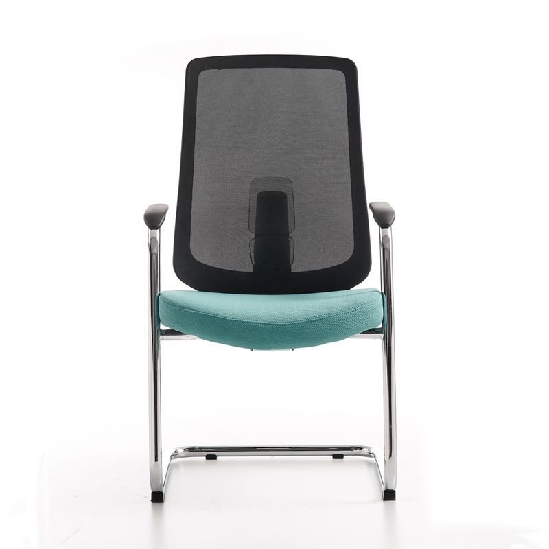 Sillones de oficina de personal de media espalda de malla Silla de sala de conferencias con pie de metal y envío gratuito