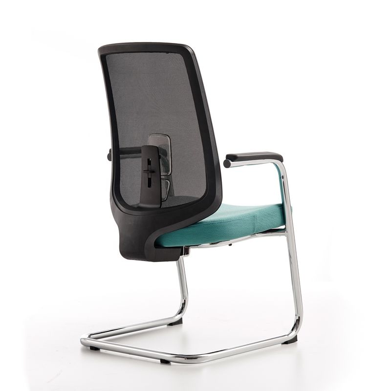 Sillones de oficina de personal de media espalda de malla Silla de sala de conferencias con pie de metal y envío gratuito