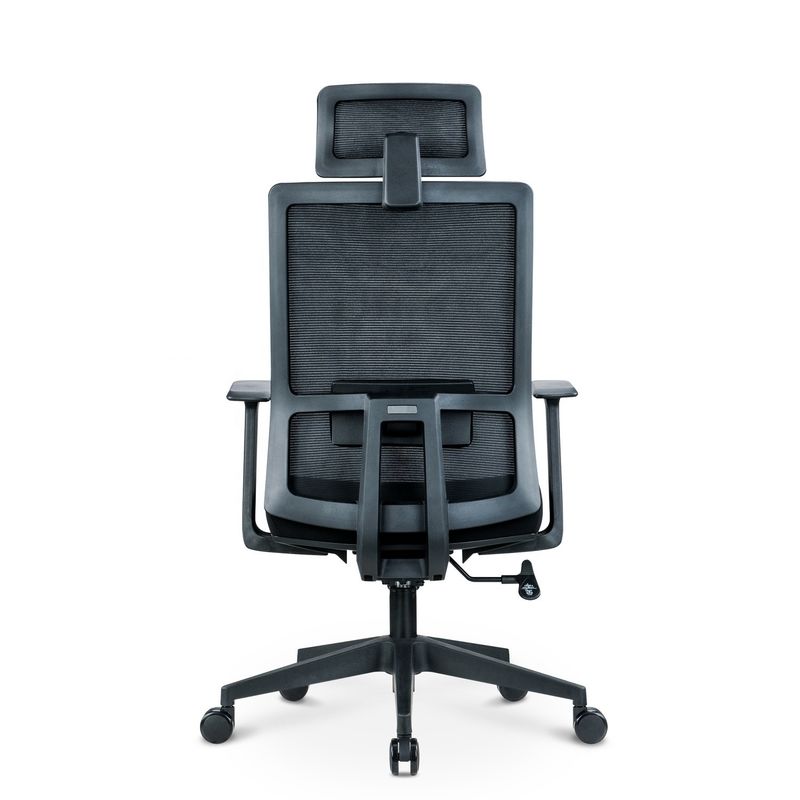Silla de malla giratoria negra ergonómica de altura ajustable con apoyo para la espalda y la cabeza OEM ODM