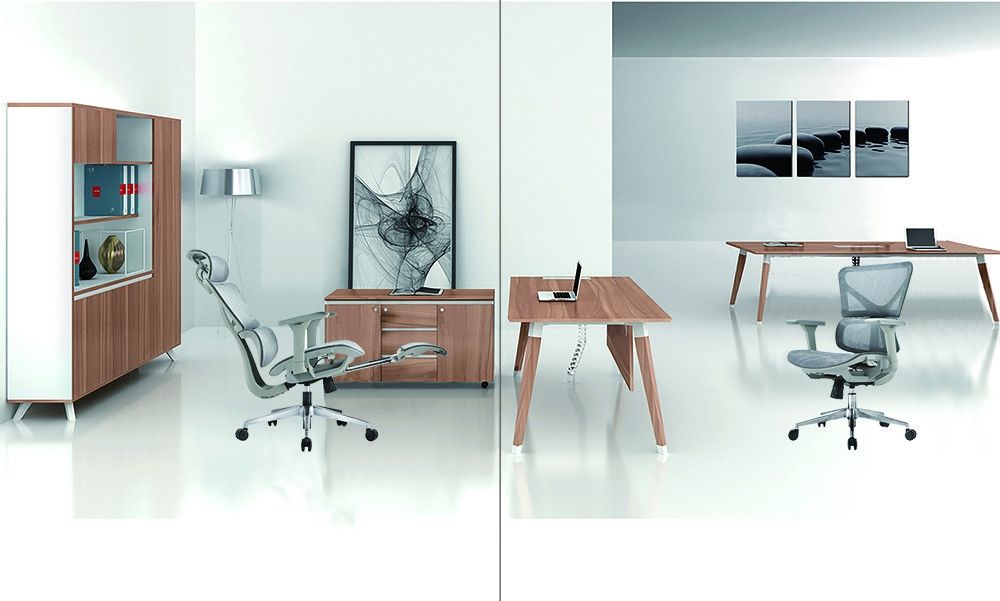 Silla ejecutiva de tela de malla de alta gama Silla giratoria de oficina con soporte de espalda ajustable