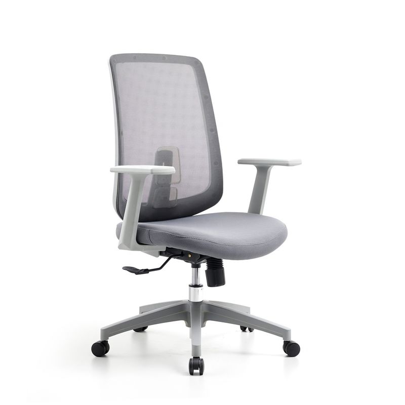 M-062B Silla giratoria de malla de espalda media gris ergonomía ejecutiva silla de oficina de espalda alta