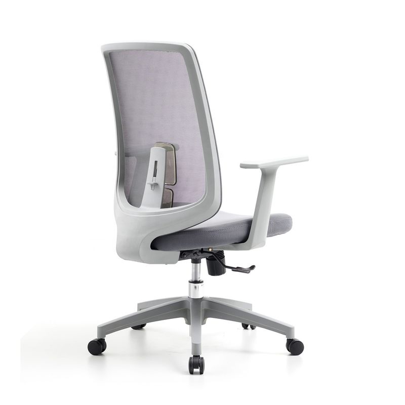 M-062B Silla giratoria de malla de espalda media gris ergonomía ejecutiva silla de oficina de espalda alta