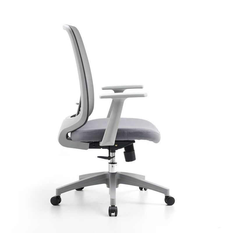 M-062B Silla giratoria de malla de espalda media gris ergonomía ejecutiva silla de oficina de espalda alta
