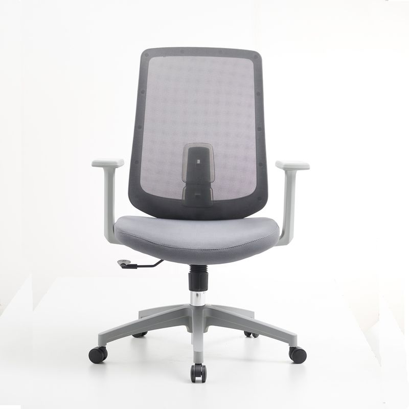 M-062B Silla giratoria de malla de espalda media gris ergonomía ejecutiva silla de oficina de espalda alta