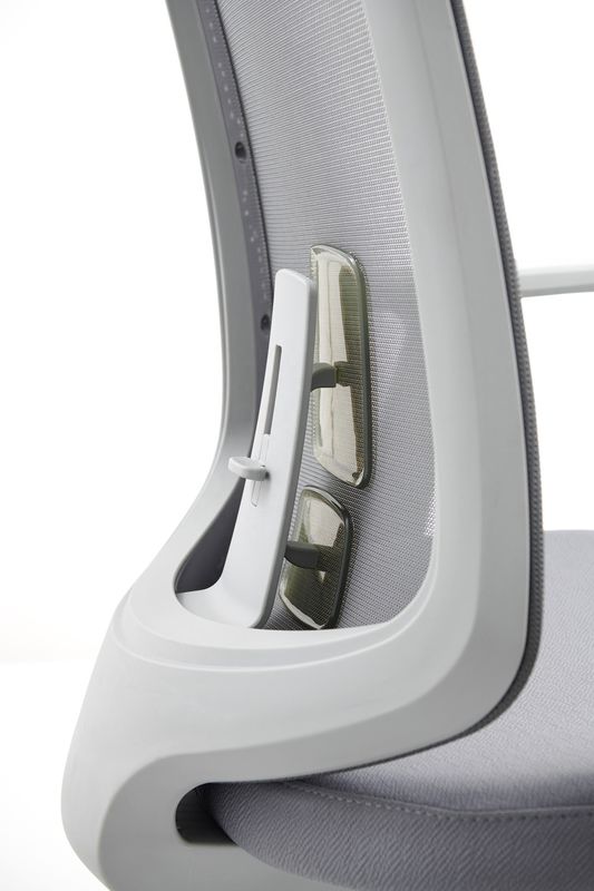 M-062B Silla giratoria de malla de espalda media gris ergonomía ejecutiva silla de oficina de espalda alta