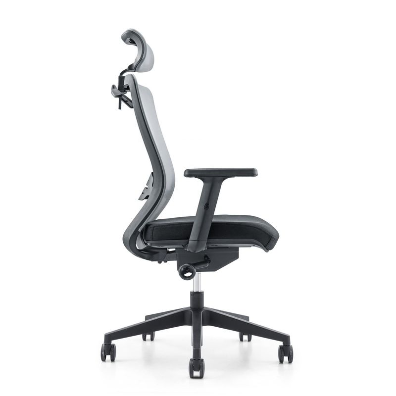 Sillón de oficina de malla ergonómica de respaldo alto giratorio moderno ajustable 650*690*1150-1250mm
