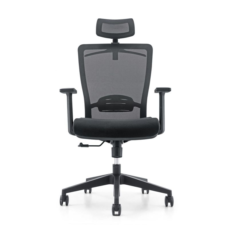 650*690*1150-1250mm Silla de oficina ajustable de lujo con tela de malla y reposabrazos fijos