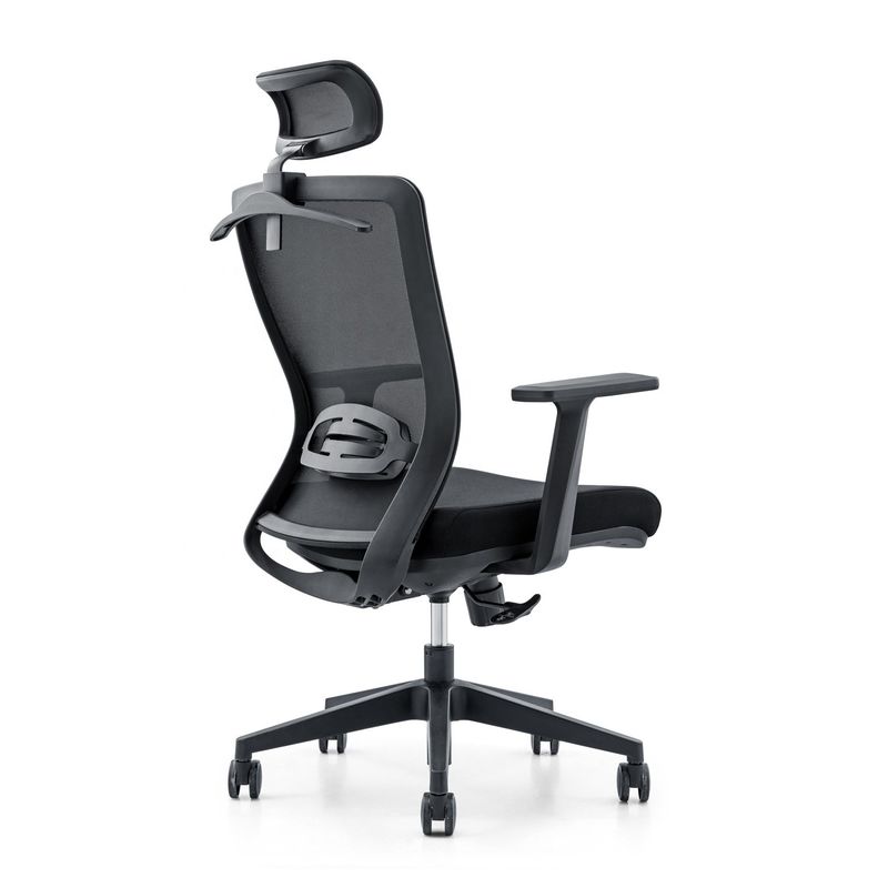 650*690*1150-1250mm Silla de oficina ajustable de lujo con tela de malla y reposabrazos fijos