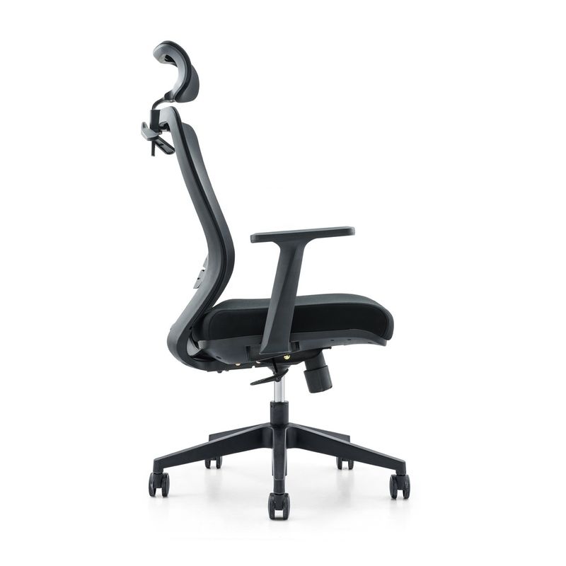 650*690*1150-1250mm Silla de oficina ajustable de lujo con tela de malla y reposabrazos fijos