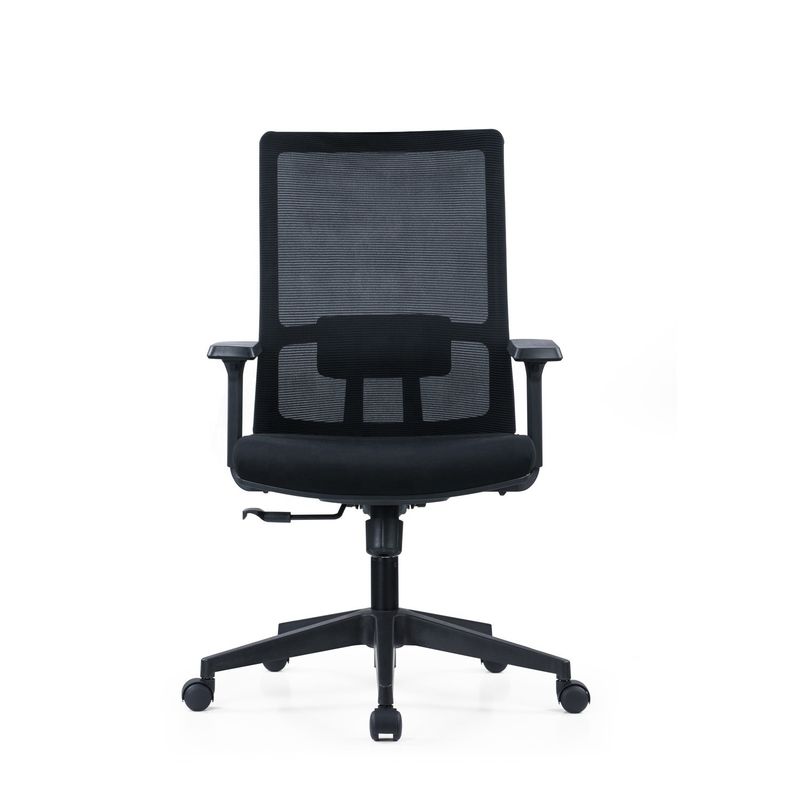 Silla informática de oficina giratoria ergonómica de brazo 2D con soporte lumbar y tejido de malla