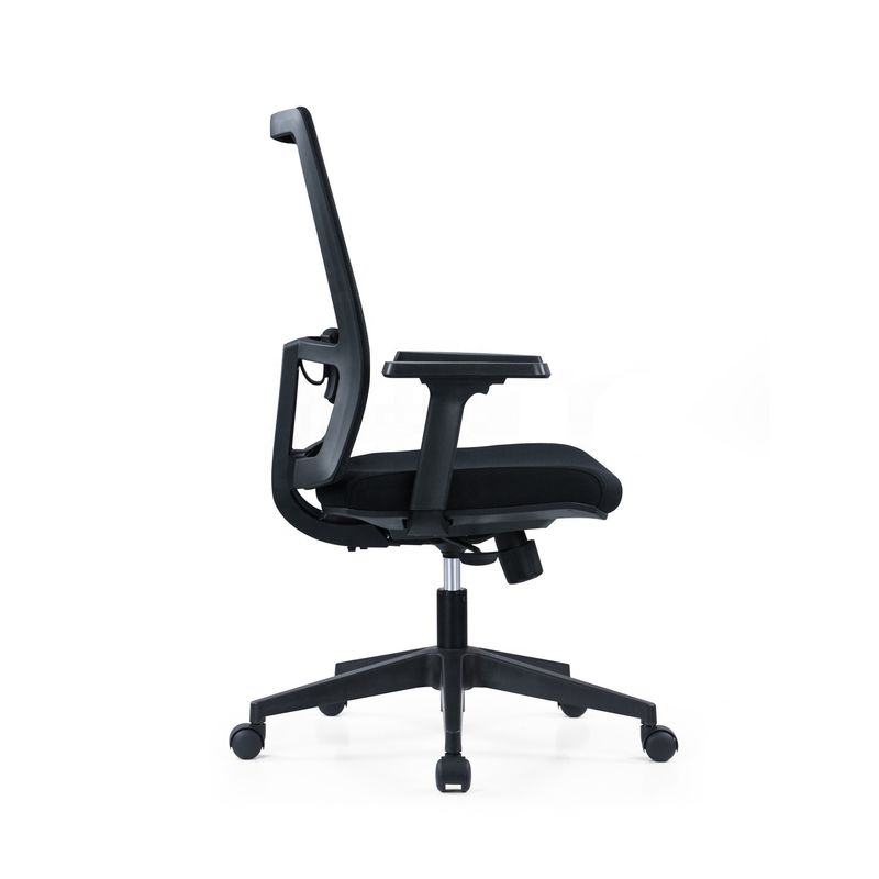Silla informática de oficina giratoria ergonómica de brazo 2D con soporte lumbar y tejido de malla