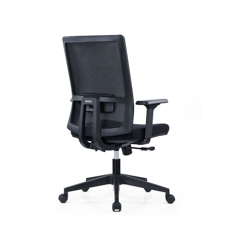 Silla informática de oficina giratoria ergonómica de brazo 2D con soporte lumbar y tejido de malla