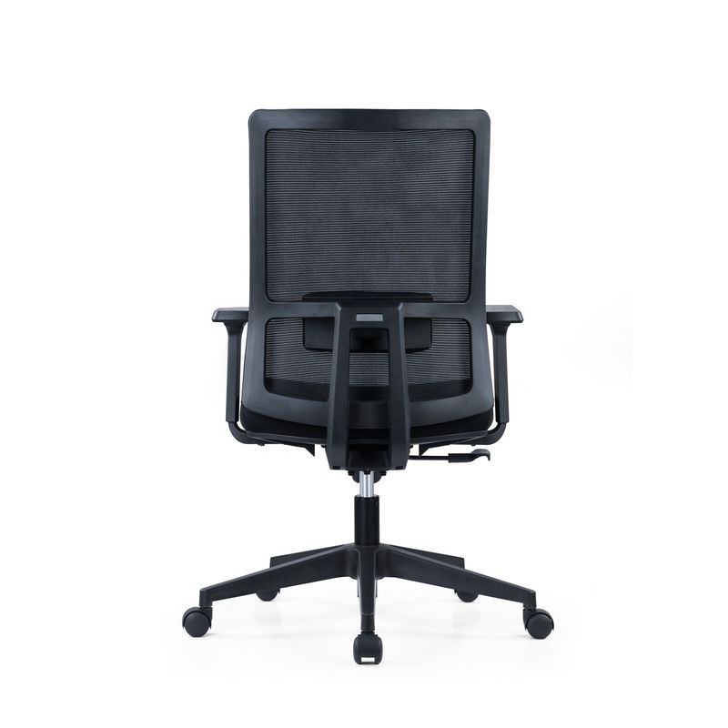 Silla informática de oficina giratoria ergonómica de brazo 2D con soporte lumbar y tejido de malla