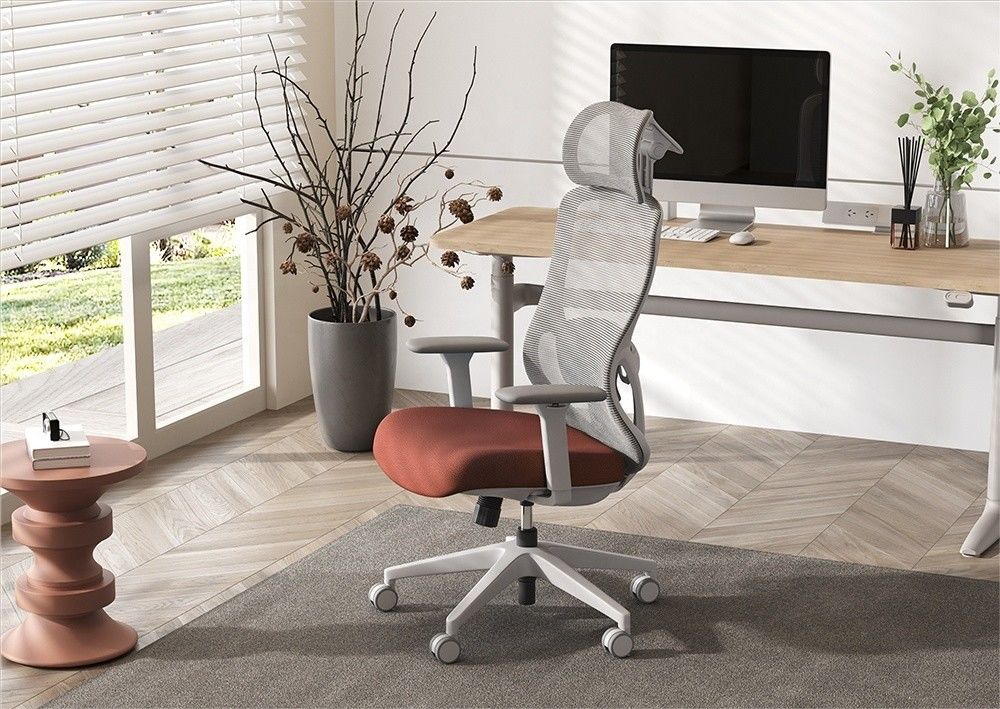 Silla giratoria ajustable con respaldo de brazo 3D y cojín de asiento cómodo