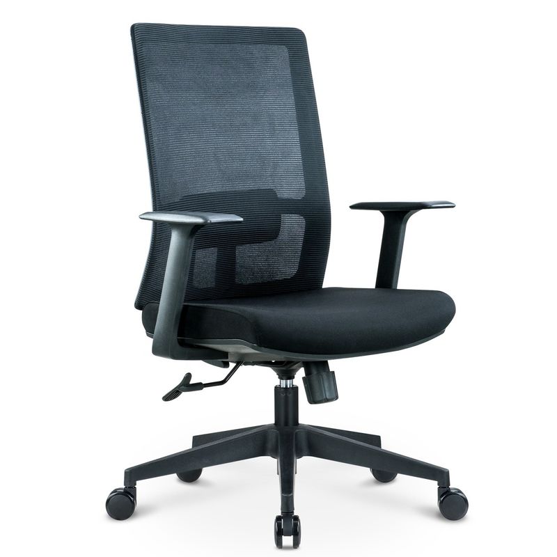 Silla de oficina giratoria con soporte lumbar y estilo moderno