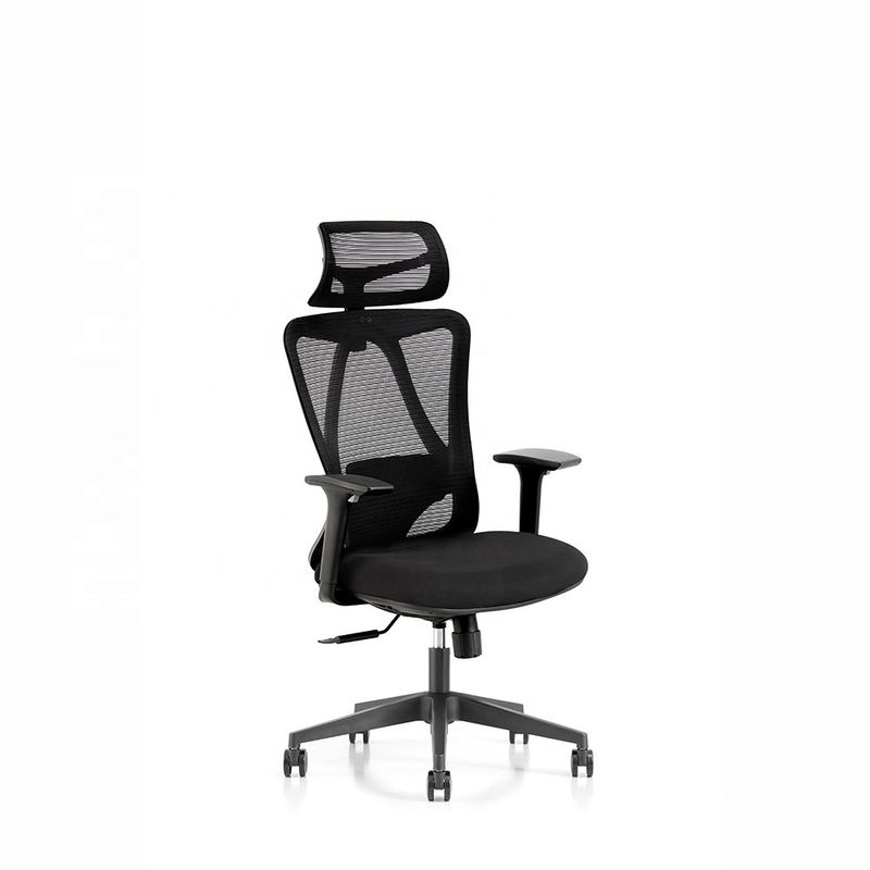 Silla giratoria ajustable con asiento cómodo y reposabrazos 3D