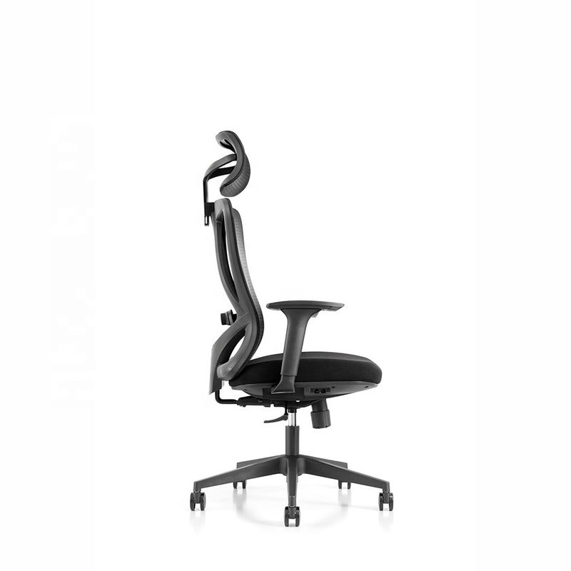Silla giratoria ajustable con asiento cómodo y reposabrazos 3D