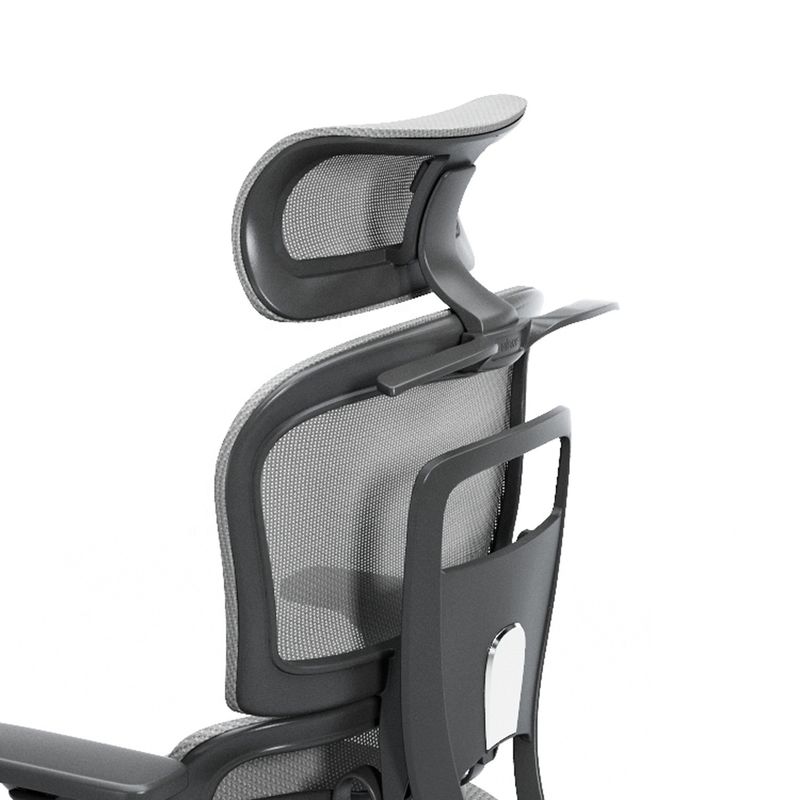 Silla de malla giratoria con respaldo alto de acero inoxidable de tipo metálico para oficina cómoda
