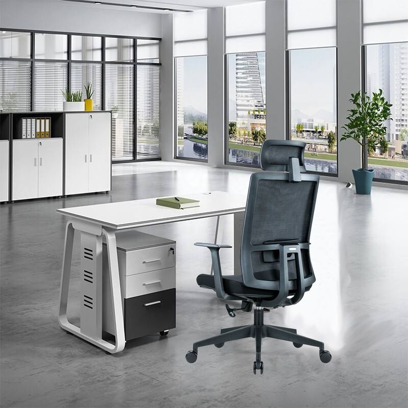 Silla de oficina de escritorio de computadora ejecutiva de lujo con diseño ergonómico ajustable para jefes superiores