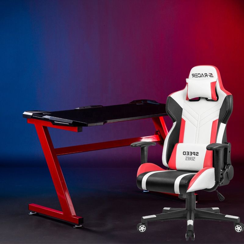 Confortable de PU de cuero de masaje personalizado Y-SEATER de oficina silla de juego para el jugador de computadora