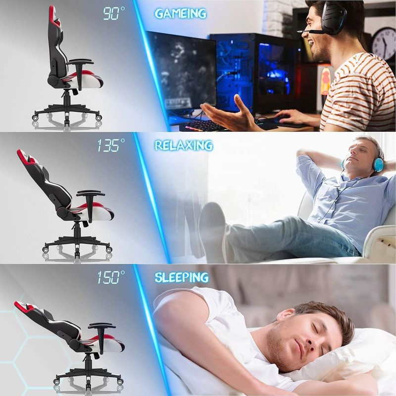 Confortable de PU de cuero de masaje personalizado Y-SEATER de oficina silla de juego para el jugador de computadora