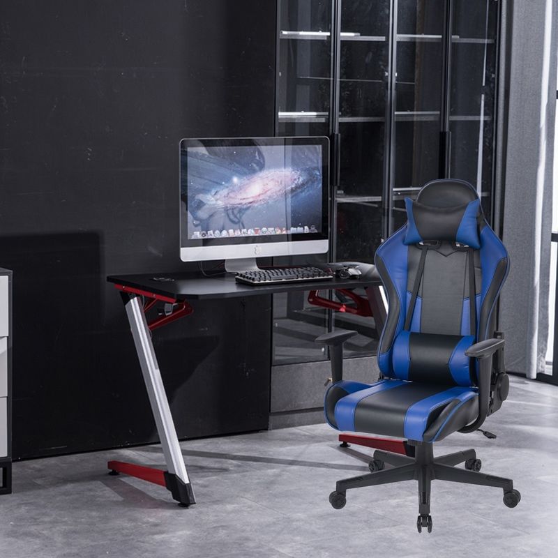 Direct E-Sports Worker PVC Leather Racing Gamer Silla de juego con altura ajustable