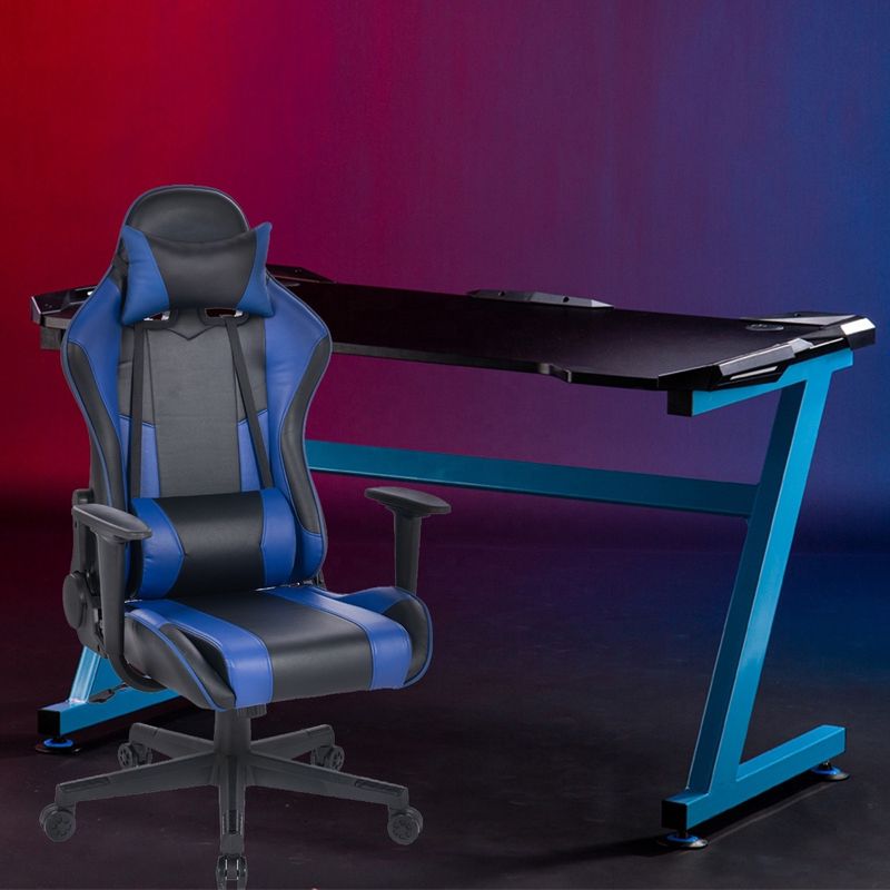 Direct E-Sports Worker PVC Leather Racing Gamer Silla de juego con altura ajustable