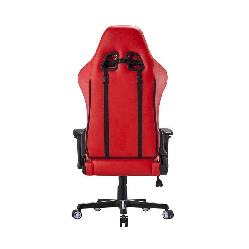 Silla deportiva eléctrica confortable giratoria profesional de cuero blanco PU silla de juego de carreras