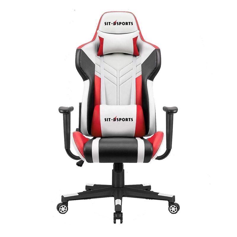 Silla de juego de carreras profesional de cuero PU blanco para una experiencia cómoda de deportes electrónicos