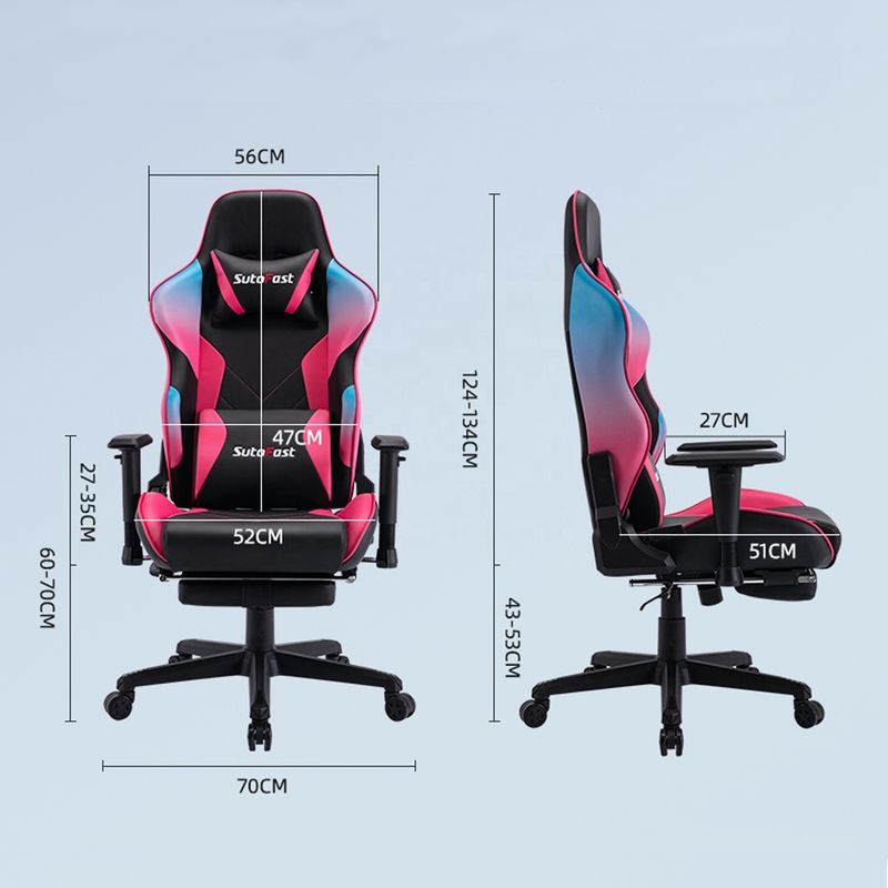 Luz fluida y color lujosa PU de cuero silla de juego de carreras para el jugador de computadora
