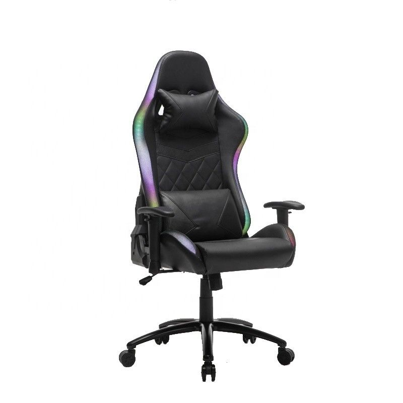 Y-SEATER silla ejecutiva RGB luz LED PU de cuero silla de juego de carreras con lámpara de juego